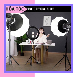 Bộ Đèn Chụp Studio Hình Cầu Bediro BD-400S, Bộ đèn Ngàm Softbox chiếu sáng