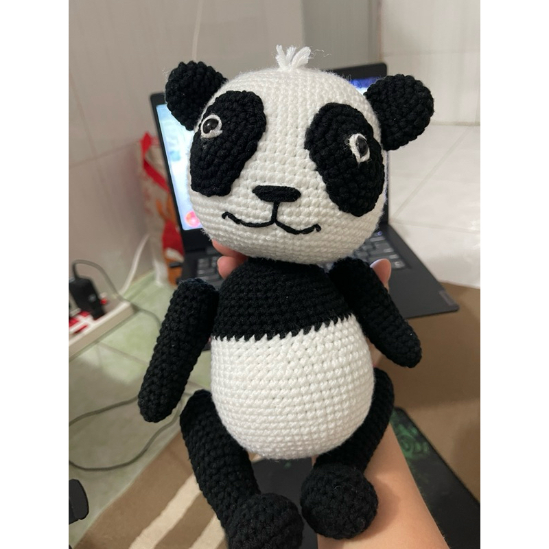 gấu trúc fubao bằng len