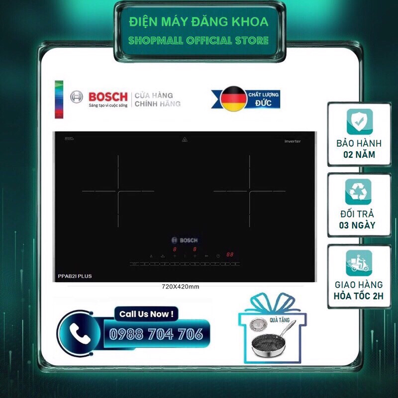 Bếp điện từ Bosch ppab2i plus 4000W