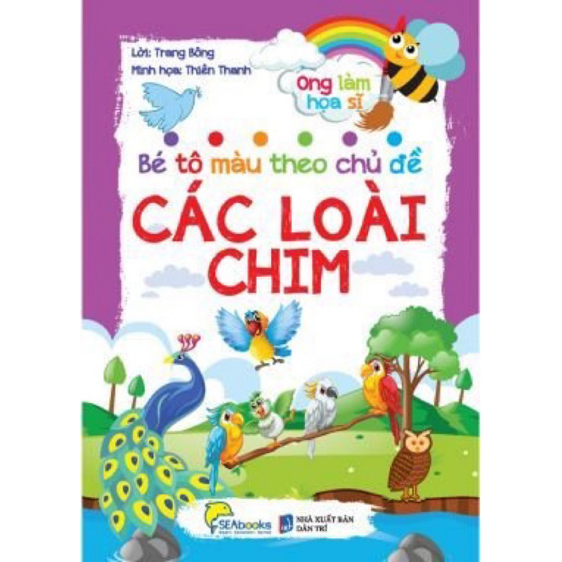 Sách - Vở Cho Bé Tập Tô Màu Theo Chủ Đề: Các Loại Chim