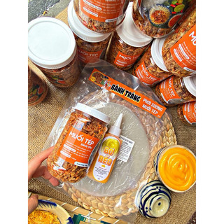 Combo 500gr bánh tráng dẻo phơi sương + hủ muối tép hành phi + chai bơ