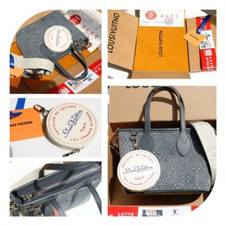 Túi xách nữ LV Ner vải denim siêu siêu đẹp sz19cm kèm ví tròn