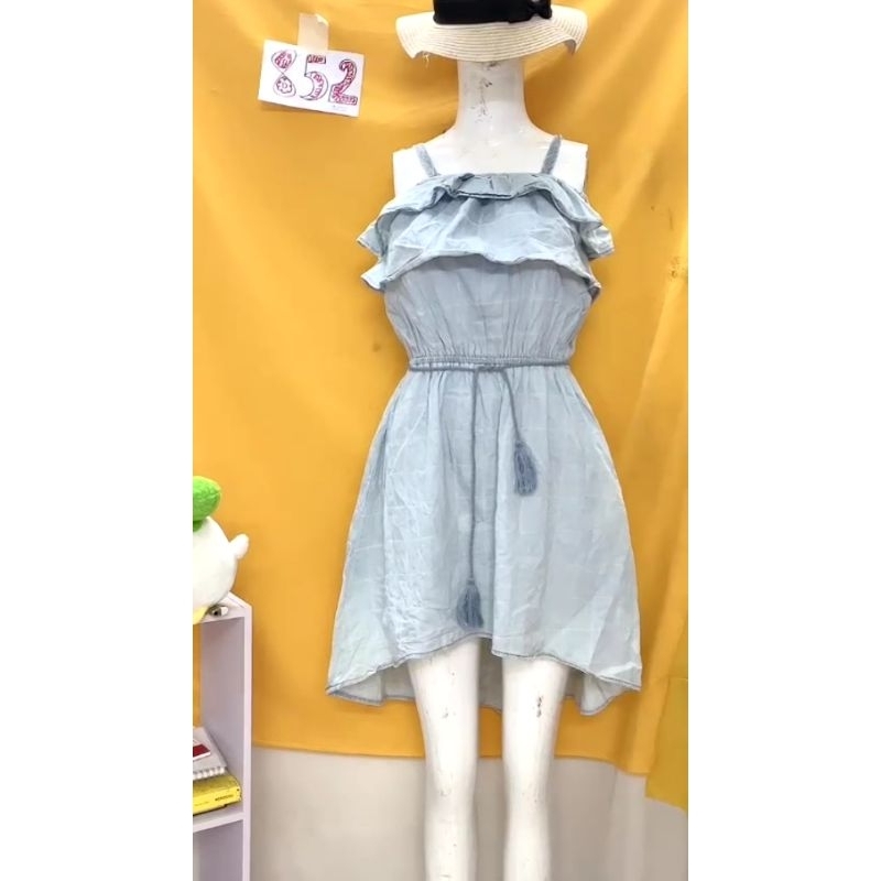 đầm denim cột eo size nhỏ. S852