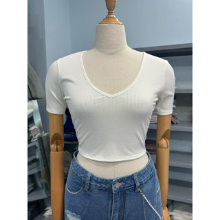 [ BIGSIZE TRÊN 55KG ] AMS11 ÁO THUN CỔ TIM V SÂU HỞ NGỰC TAY NGẮN bigsize nữ