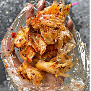 Bánh tráng dẻo muối con tôm sate