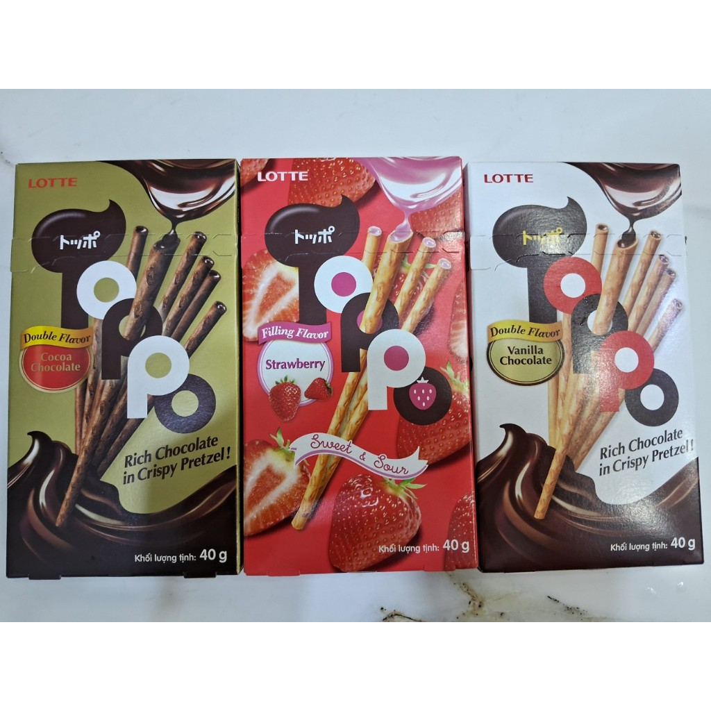BÁNH QUE TOPPO SOCOLA CÁC LOẠI