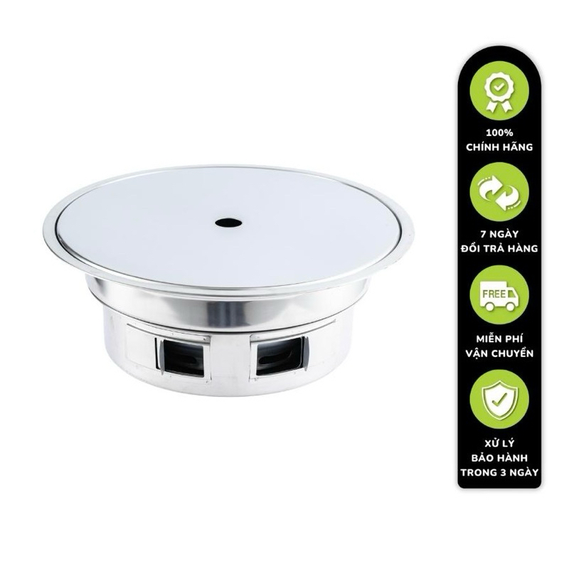 Nắp đậy bếp nướng than hoa âm bàn inox 304 không han gỉ kích thước 31cm-36cm