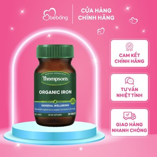 Sắt Thompsons Organic Iron 30v