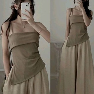 Áo 2 dây vạt xéo xẻ tà cực sang chảnh