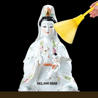 Chổi lông gà quét bụi , Chổi quét tượng phật - Chổi quét bàn thờ, sợi lông mềm mại