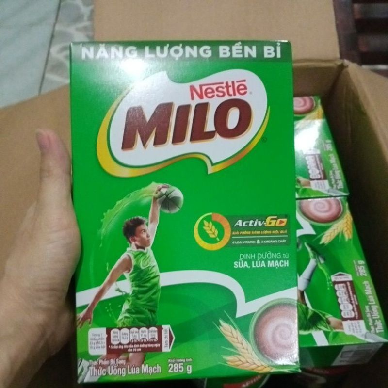 BỘT THỨC UỐNG LÚA MẠCH SOCOLA MILO HỘP 285G