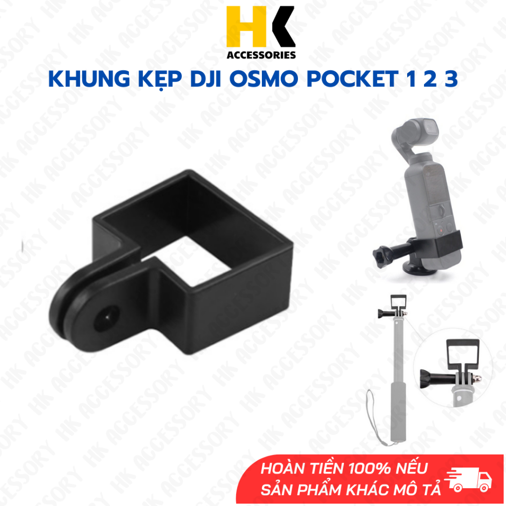 Khung Kẹp Pocket 1 2 3 hỗ trợ gắn nhiều phụ kiện Actioncam Mount