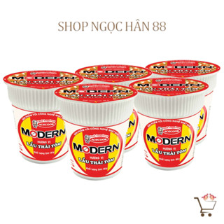 Combo 5 Cốc Mì Ly Modern Lẩu Thái Tôm 65gr, date mới