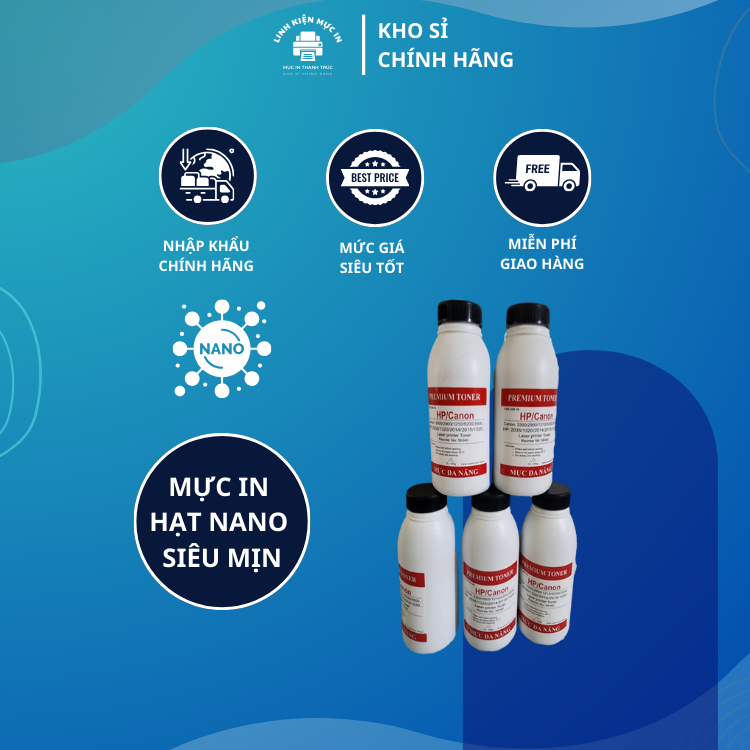 Mực đổ máy in canon 2900 loại cao cấp in đậm nét dành cho canon 29000, 3300, 3050/ Hp 2035,2055,402