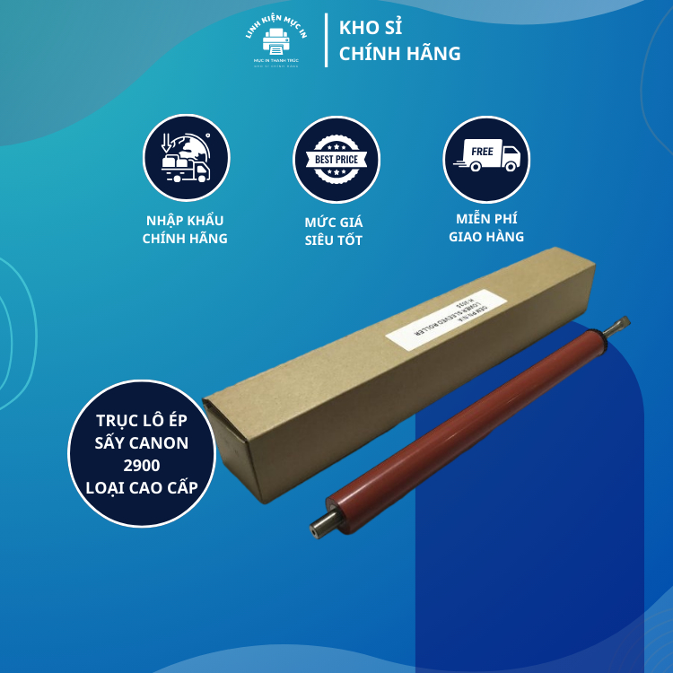 Trục lô ép canon 2900, ru lô ép sấy máy in loại xịn dành cho canon 2900 3000 hp 1020 1010 12A