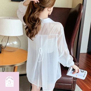 Áo Khoác Ngoài, Áo Sơ Mi Nữ Xẻ Tà Lưng Cột Nơ Sau Phối Áo 2 Dây Đi Biển Năng Động Nữ Tính Xuyên Thấu Vuiveshop