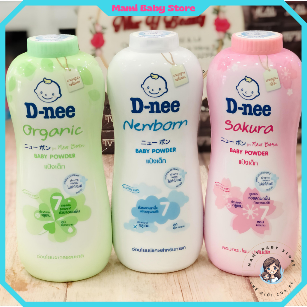  Phấn Rôm Cho Bé Dnee Baby Powder 300g Thái Lan Hương Thơm Tự Nhiên | Mami Baby Store 