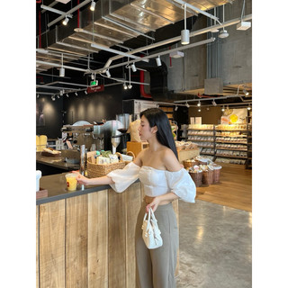 Áo cúp ngực croptop vải organza cao cấp Ruchan