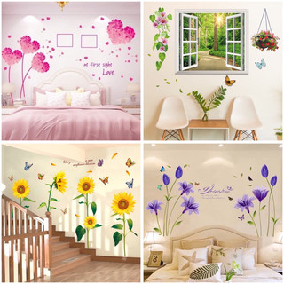 Nhiều mẫu-Decal dán tường trang trí nhà cửa, có sẵn keo dán mặt sau.