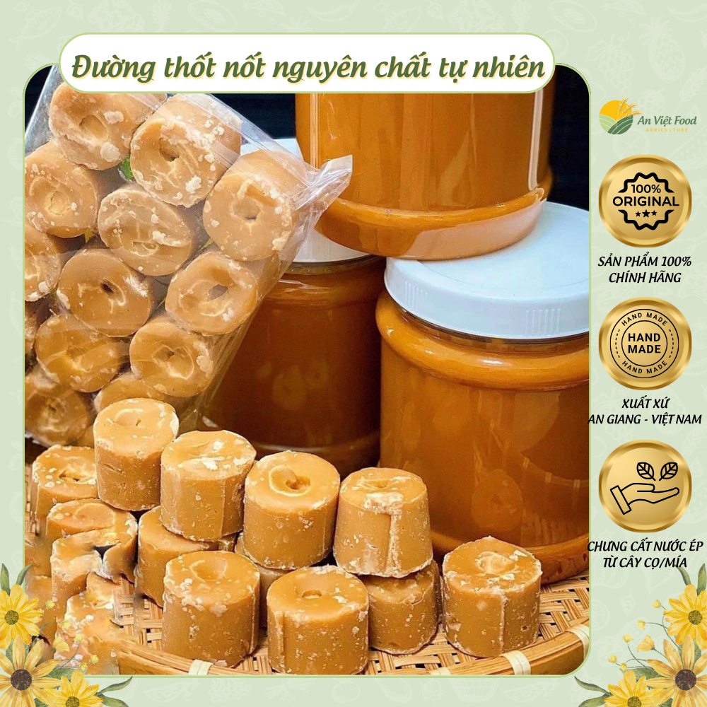 [1kg] Đường thốt nốt An Giang nguyên chất, Đường thốt nốt thơm ngon không hóa chất bảo quản