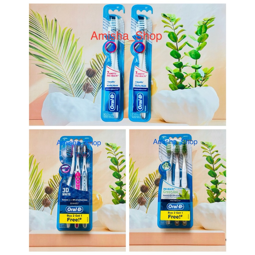 (Vỉ 3 cây ) Bàn chải răng Oral-B  - Soft ( USA)