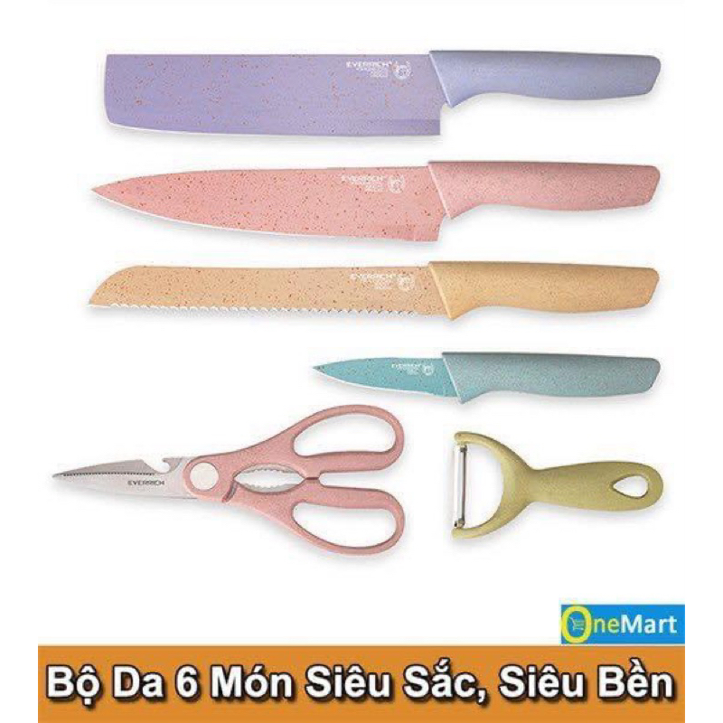 🍄 BỘ DAO LÚA MẠCH KITCHEN EVERRICH 6 MÓN 🍄