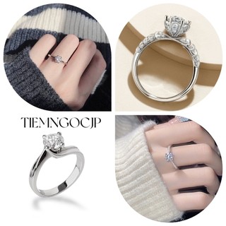 Nhẫn viền đ.á kiểu vương miện | Độc lạ | Japan | 2HAND | trang sức nhật bản
