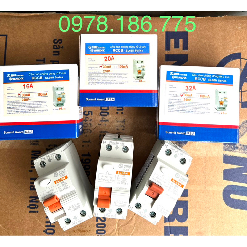 Aptomat chống giật SINO 16A 20A 25A 32A 40A 50A 63A | CB chống giật