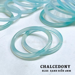 Vòng tay bản nhỏ 6mm mã nao xanh biển sdep 52-56mm