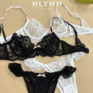 Set đồ lót ren lứoi thêu hoa viền bèo có gọng không mút m286