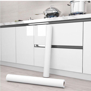 Decal trắng dán tường, giấy dán bếp dán bàn tủ khổ rộng 60cm chống dầu mỡ chịu nhiệt độ cao mã QD026