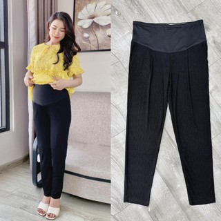 Quần bầu công sở dáng baggy, vải tăm hàn nhỏ mềm mát