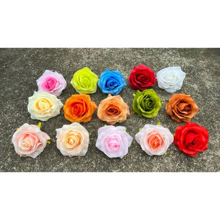 10 Bông hồng xoăn nhật - hoa lụa - hoa giả