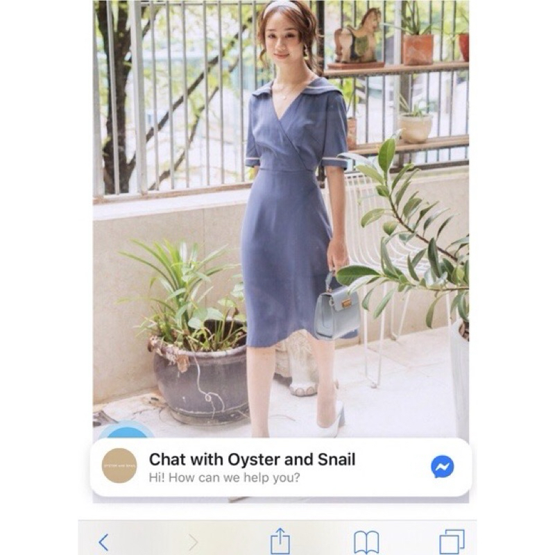 Pass váy xanh thuỷ thủ Oyster and Snail size S like new