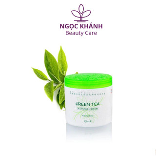 Kem massage mặt trà xanh green tea hàn quốc | kem massage green tea hũ 450g chuyên dụng trong spa tmv