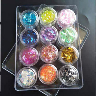 Set 12 hũ giấy nhũ làm ẩn , trang trí móng