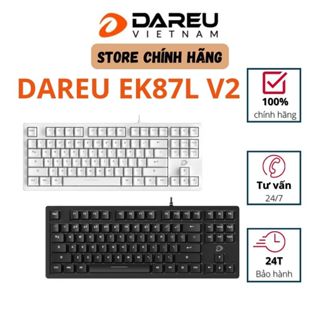 Bàn phím cơ Gaming DAREU EK87L v2 NO LED / EK87 v2  PBT