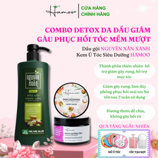  Dầu gội Nguyên Xuân Xanh 250ml Dưỡng Tóc Và Ủ Tóc Phục Hồi HAMOO Bộ Đôi HAMOO HAIR CARE Chăm Sóc Tóc Detox Da Đầu Phục 