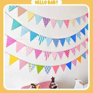 Dây cờ tam giác treo trang trí sinh nhật - trang trí lễ hội - hội trại - chụp ngoại cảnh - studio
