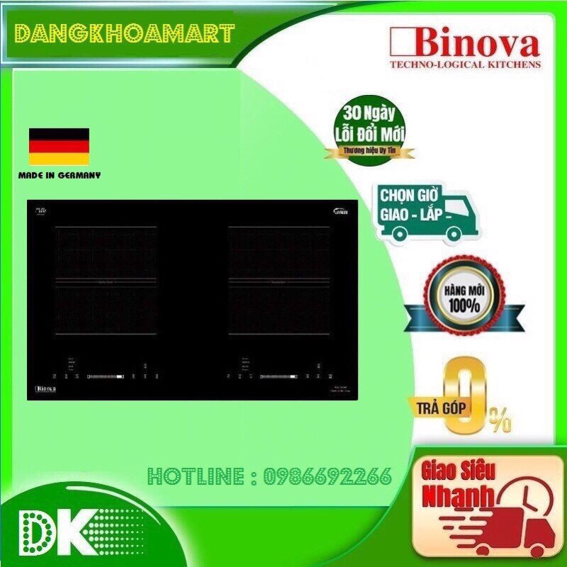 ( Quà tặng phích cắm , chảo ) BẾP TỪ ĐỨC BINOVA EU-888T
