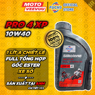 [MTVV] Dầu nhớt FUCHS SILKOLENE Pro 4 10W40 XP 4T 1L Mẫu mới<END>