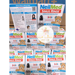(01/28) Set bình và muối rửa mũi NeilMed cho bé- Bill Mỹ