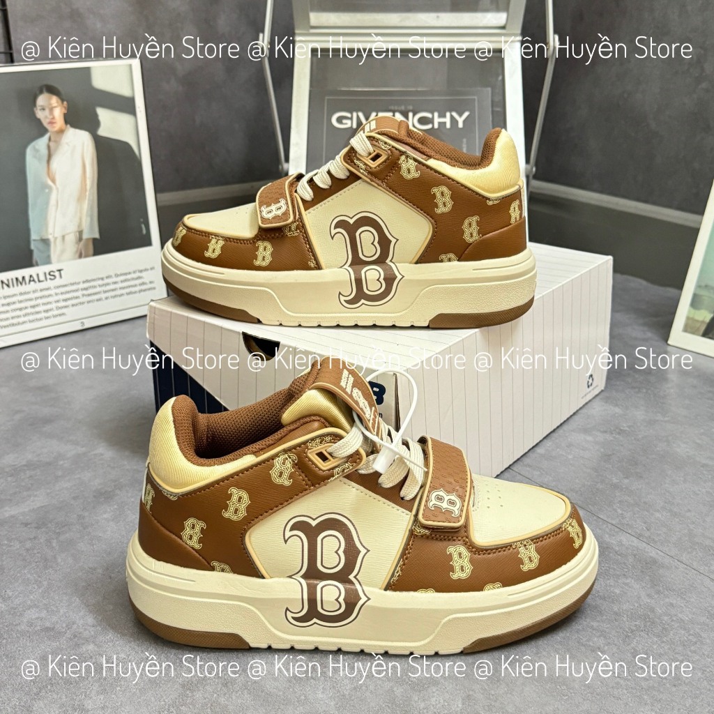 GIÀY THỂ THAO MLB CHUNKY LINER MID BOSTON MONOGRAM,MLB VÀNG ĐỒNG