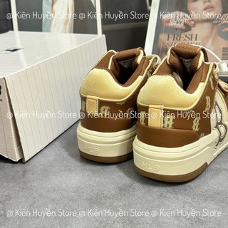 GIÀY THỂ THAO MLB CHUNKY LINER MID BOSTON MONOGRAM,MLB VÀNG ĐỒNG