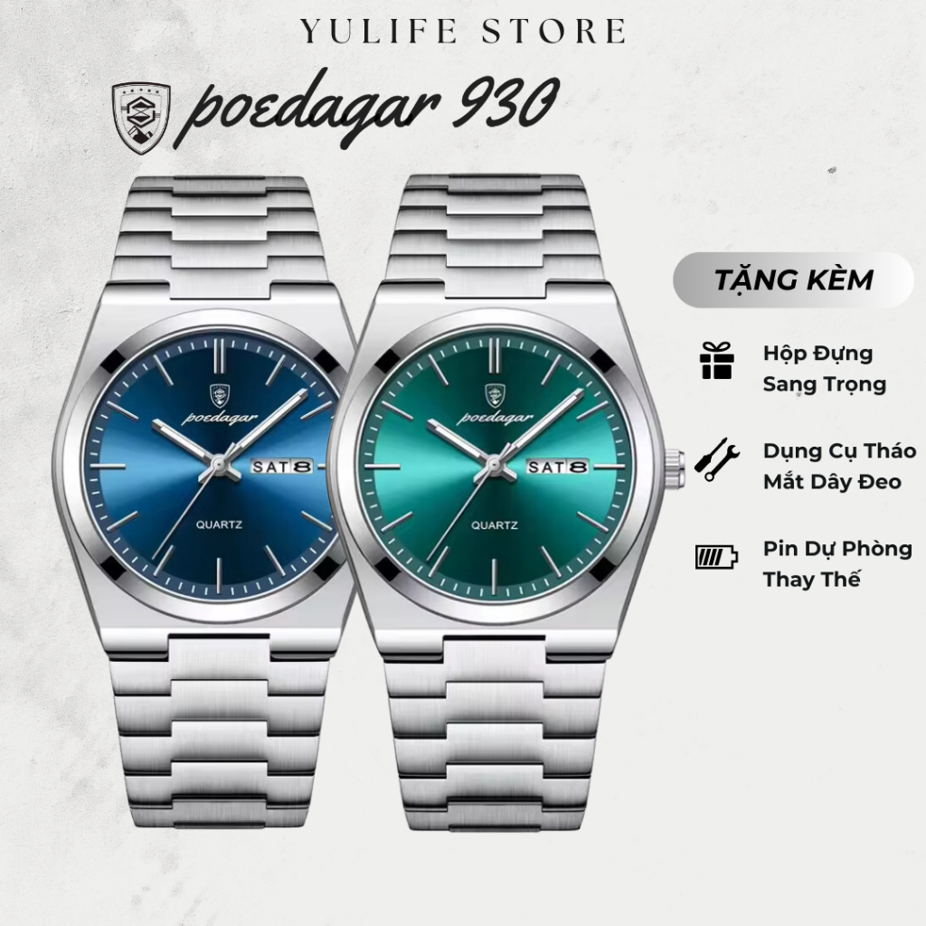 Đồng hồ nam chính hãng Poedagar 930 - PRX siêu mỏng