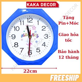 Đồng hồ treo tường cute cao cấp SIÊU HOẠT HÌNH dễ thương cho bé như hello kitty, doraemon, phi hành gia