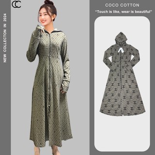 Áo chống nắng nữ toàn thân UMI CoCoCotton dáng dài liền thân cao cấp CCN05