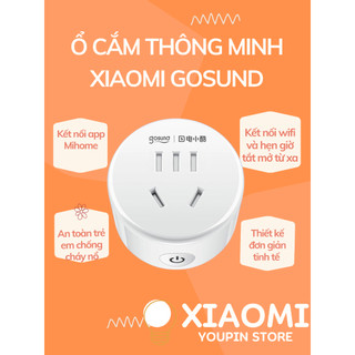 Ổ cắm wifi  thông minh Xiaomi  Gosund CP1 tắt mở bằng điện thoại kết nối wifi hẹn giờ tắt mở qua app Mi-home