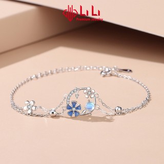 Lắc tay bạc nữ lili s925 đính đá cz cao cấp hình vòng hoa florence lili_064397
