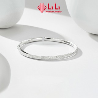 Vòng tay bạc nữ LiLi S990 cao cấp dạng kiềng đặc Mobius LILI_788915